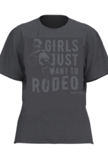 Ariat Womens Ariat Girls Want To Rodeo Heather Charcoal Short Sleeve T Shirt