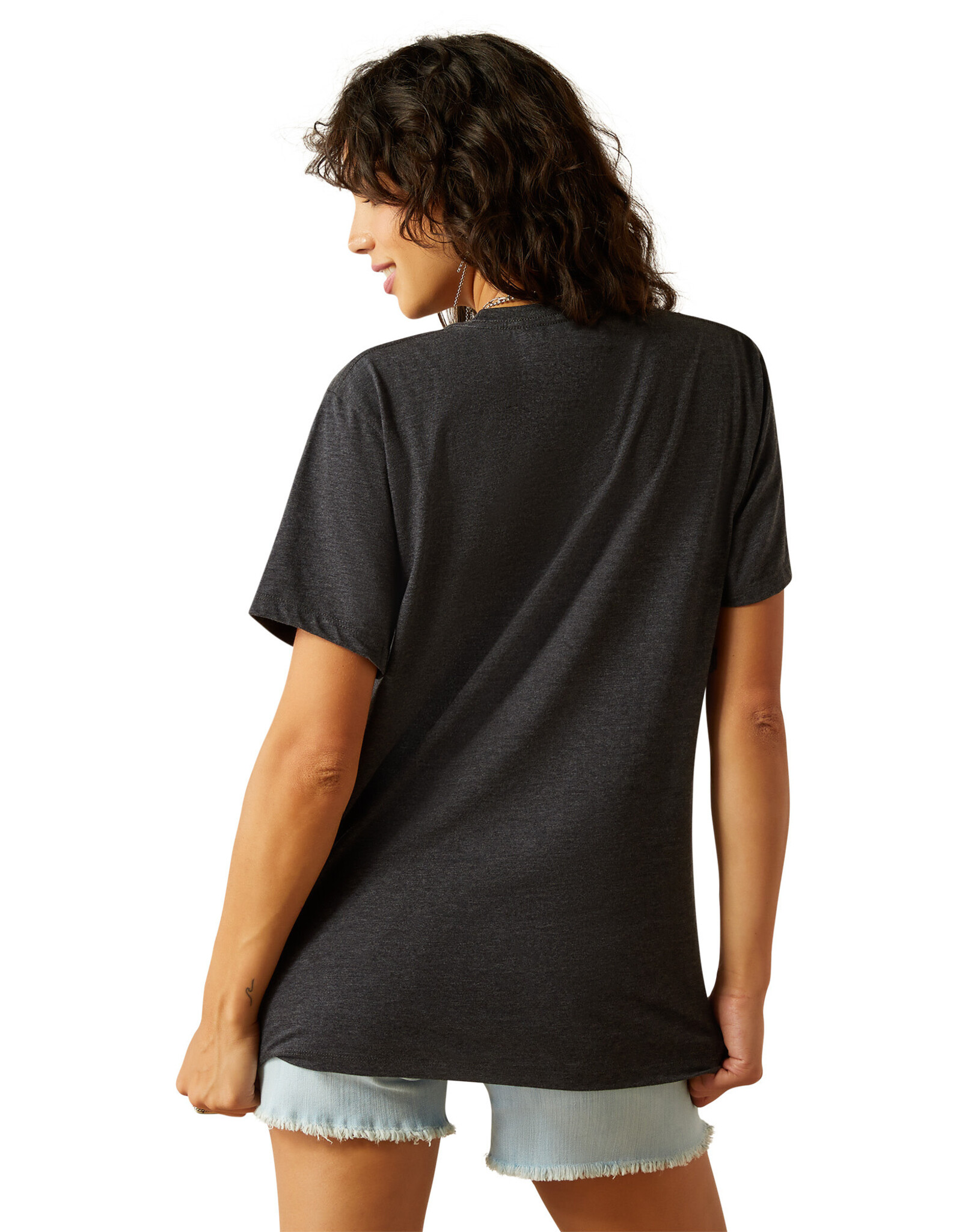 Ariat Womens Ariat Girls Want To Rodeo Heather Charcoal Short Sleeve T Shirt
