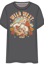 Ariat Womens Ariat Wild West Floral Grey Short Sleeve T Shirt