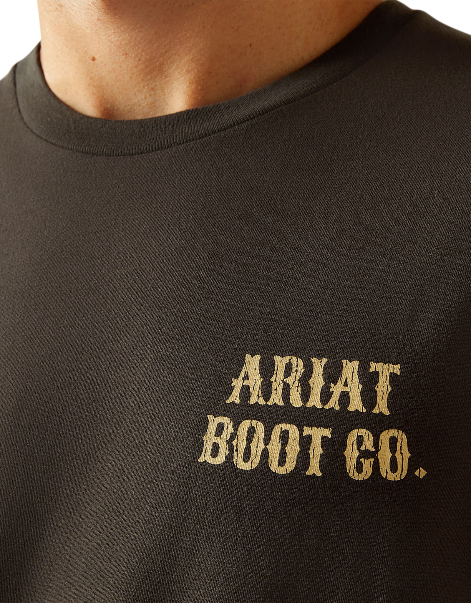 Ariat Mens Ariat Cocky Cowboy Vintage Black T Shirt