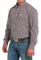 Cinch Mens Cinch Stretch Purple Print Long Sleeve Western Button Arena Shirt
