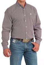Cinch Mens Cinch Stretch Purple Print Long Sleeve Western Button Arena Shirt