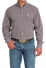 Cinch Mens Cinch Stretch Purple Print Long Sleeve Western Button Arena Shirt