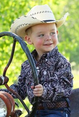 Cinch Boys Toddler Cinch Plum Paisley Long Sleeve Western Button Shirt