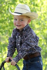 Cinch Boys Infant Cinch Plum Paisley Long Sleeve Western Button Shirt
