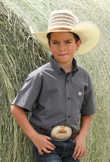 Cinch Boys Cinch Grey Geo Print Short Sleeve Button Western Shirt