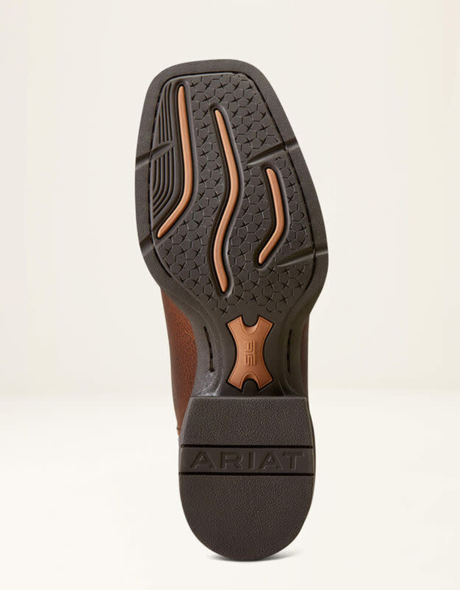 Ariat Mens Ariat  Oiled Brown Square Toe  11" Boot With American Flag Top