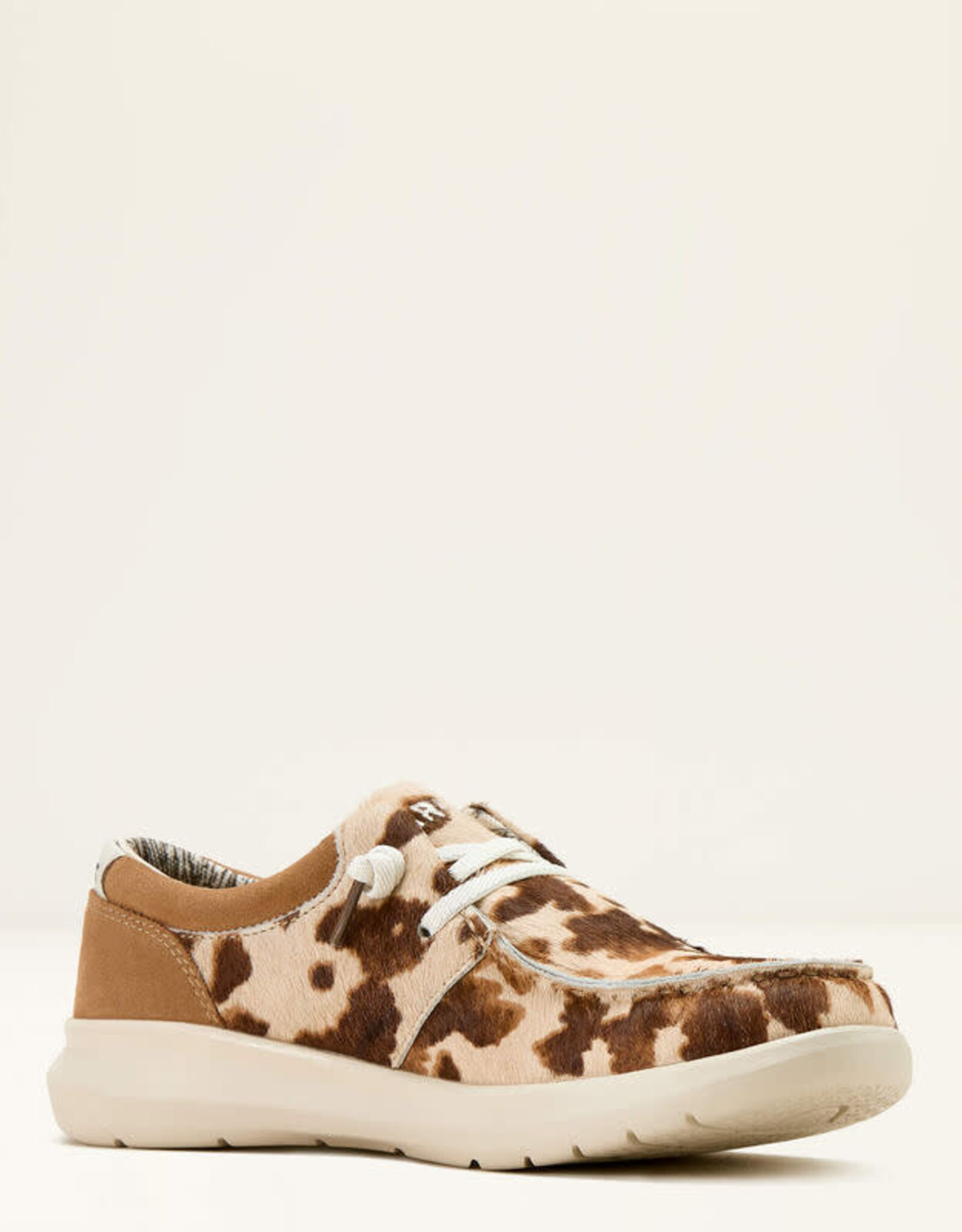 Ariat Womens Ariat Tan And White Hair On Cow Print Hilo Casual Shoe