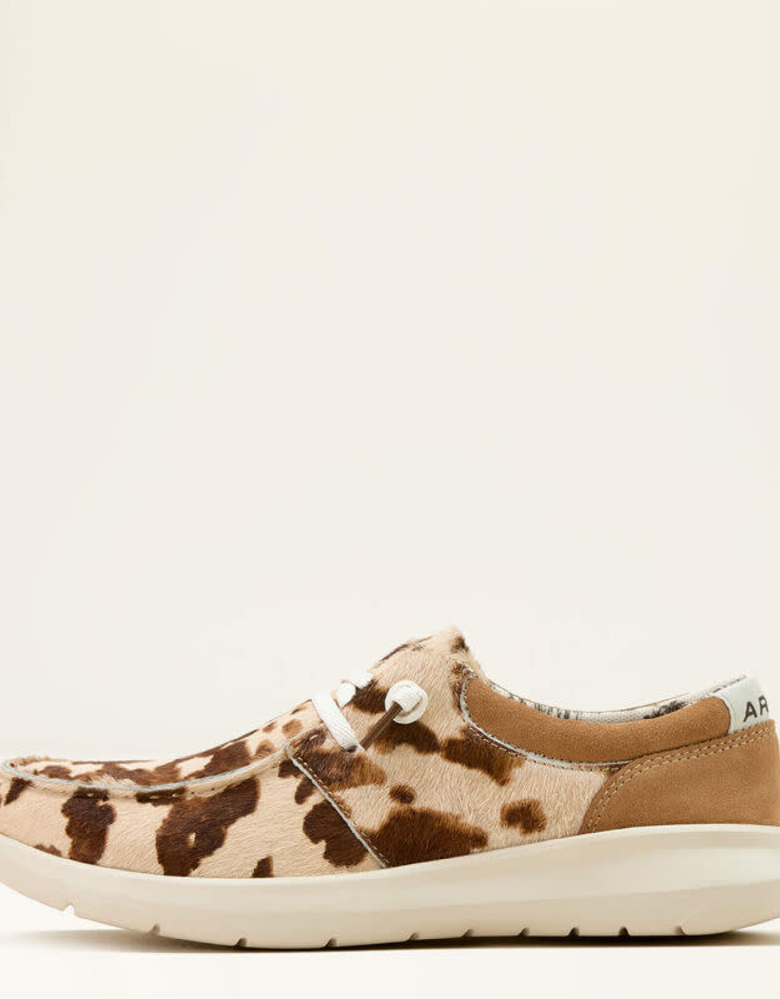 Ariat Womens Ariat Tan And White Hair On Cow Print Hilo Casual Shoe