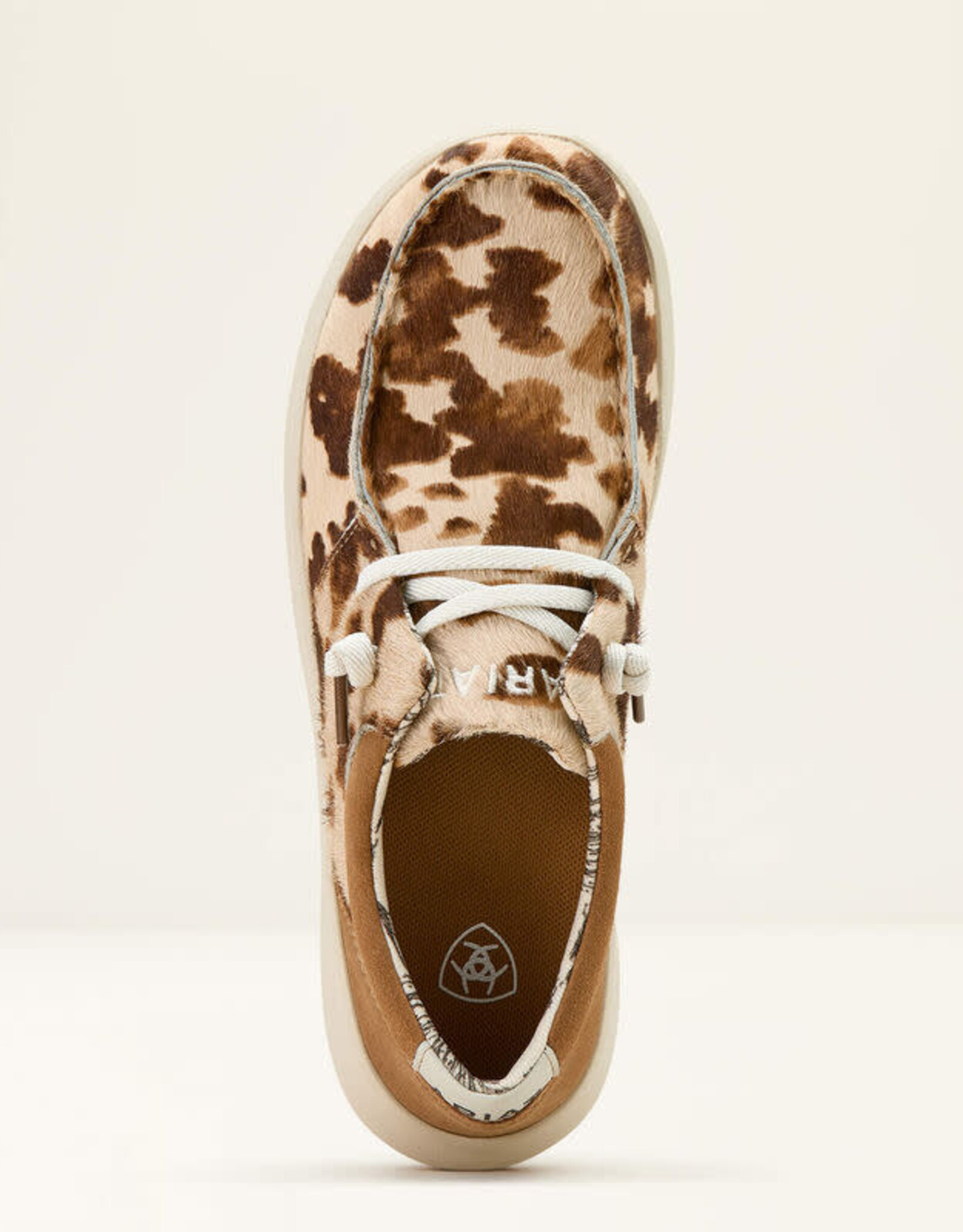 Ariat Womens Ariat Tan And White Hair On Cow Print Hilo Casual Shoe