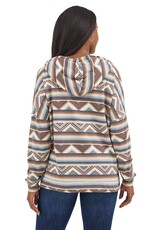 Womens Wrangler Retro Brown Aztec Ragland Pullover Hoody