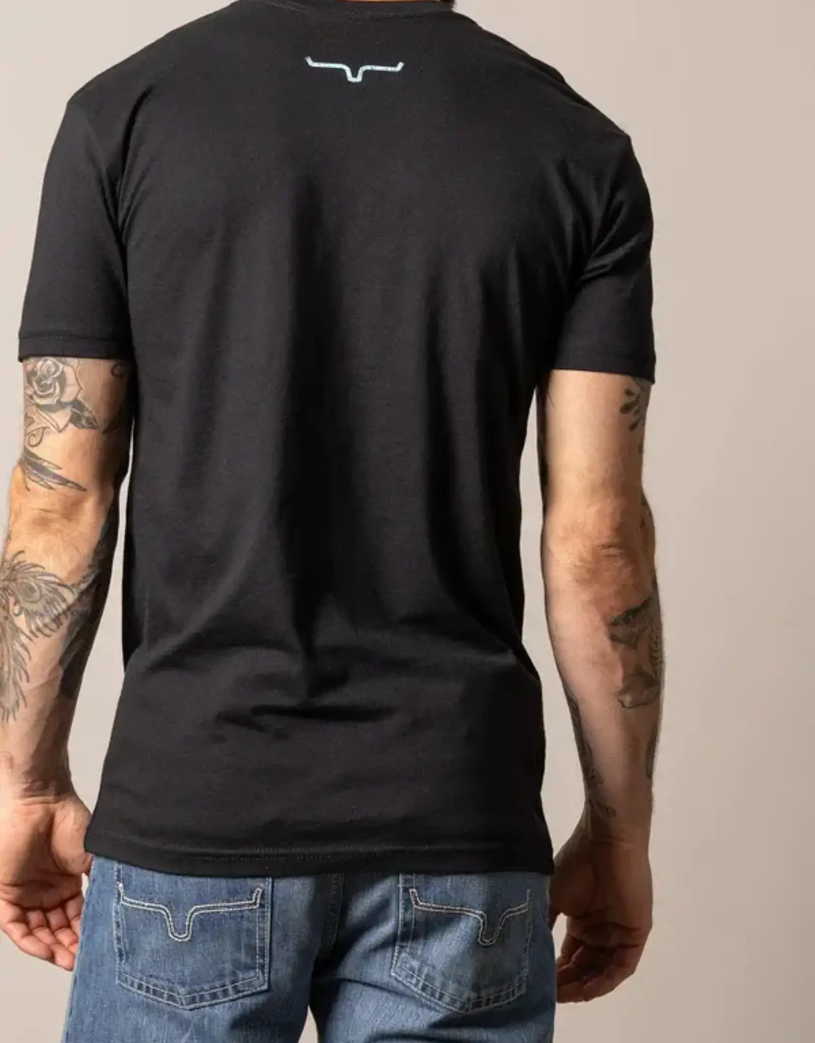 Mens Kimes Ranch Stability Black USA Flag Short Sleeve T Shirt