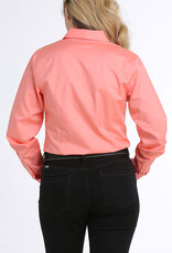 Cinch Cinch Ladies Long Sleeve Tencel Solid Pink Western Shirt