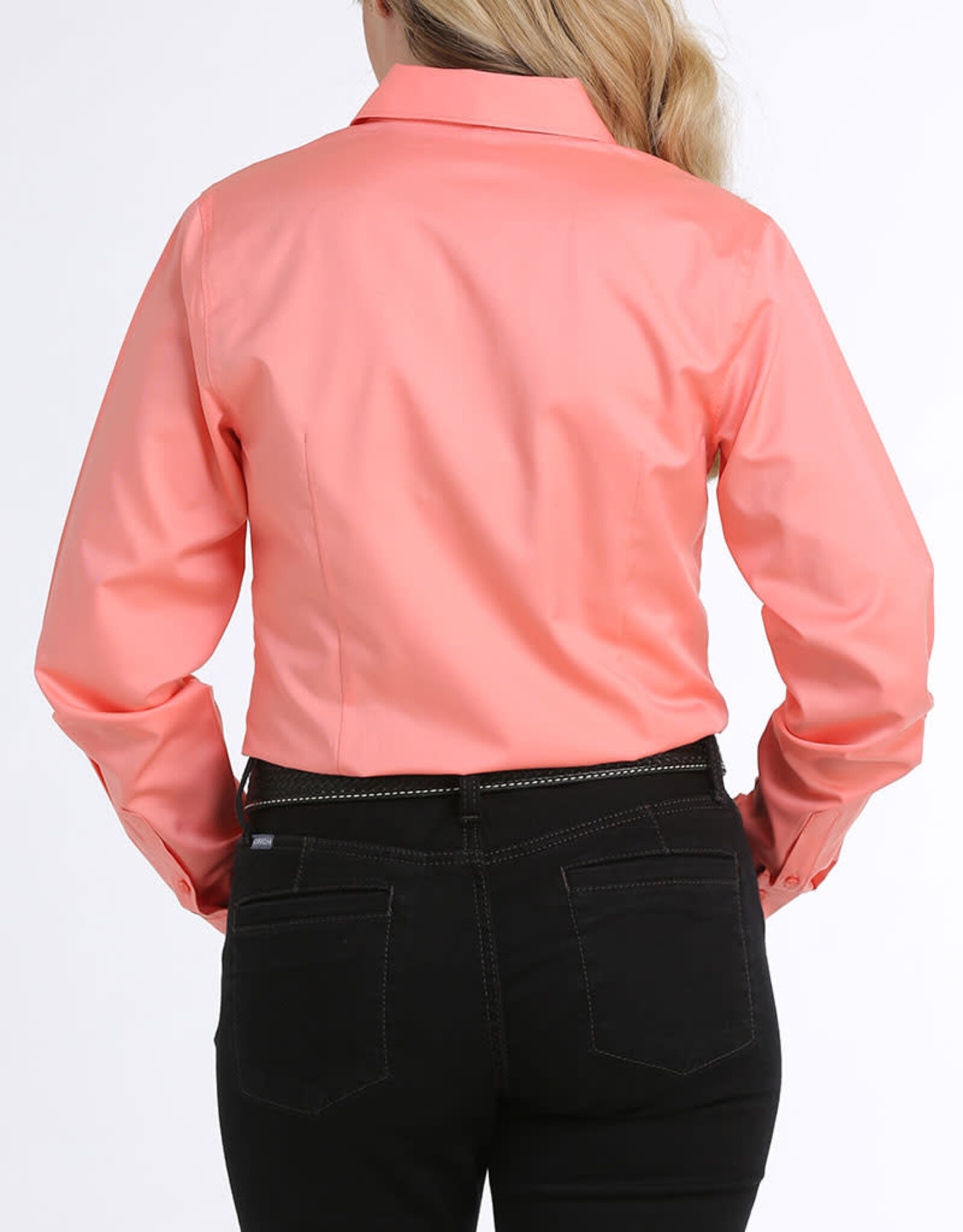 Cinch Cinch Ladies Long Sleeve Tencel Solid Pink Western Shirt