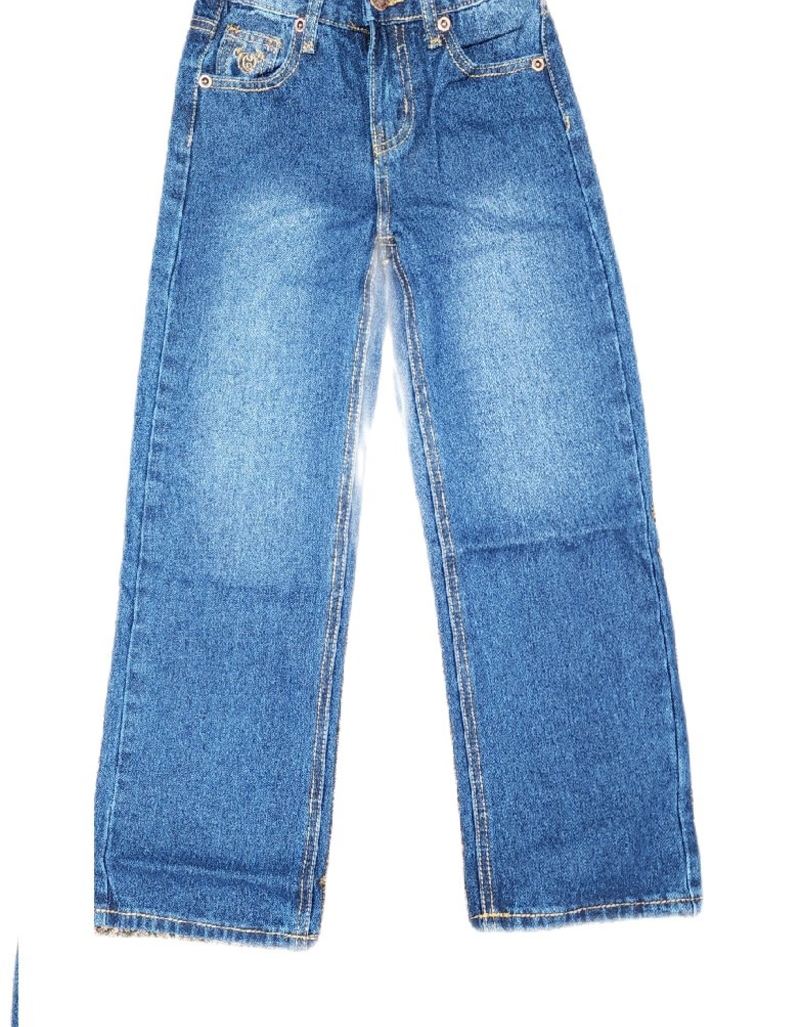 Cowboy Hardware Triple Barbwire Embroidered Pocket Boys Denim Jeans
