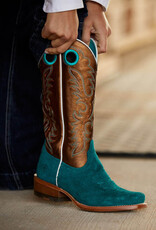 Ariat Womens  Ariat Futurity Boon Turquoise Roughout Western Cowboy Boot
