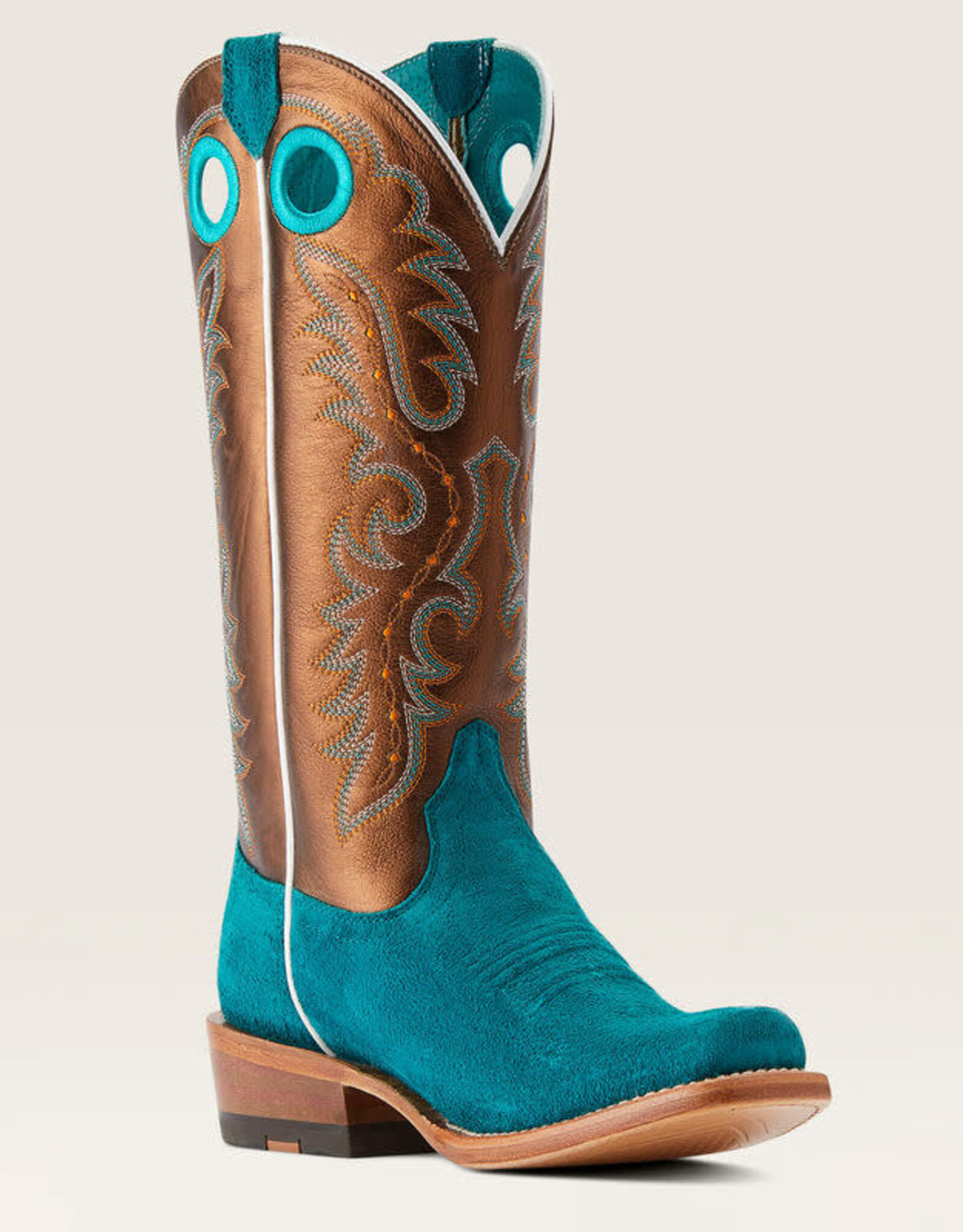 Ariat Womens  Ariat Futurity Boon Turquoise Roughout Western Cowboy Boot