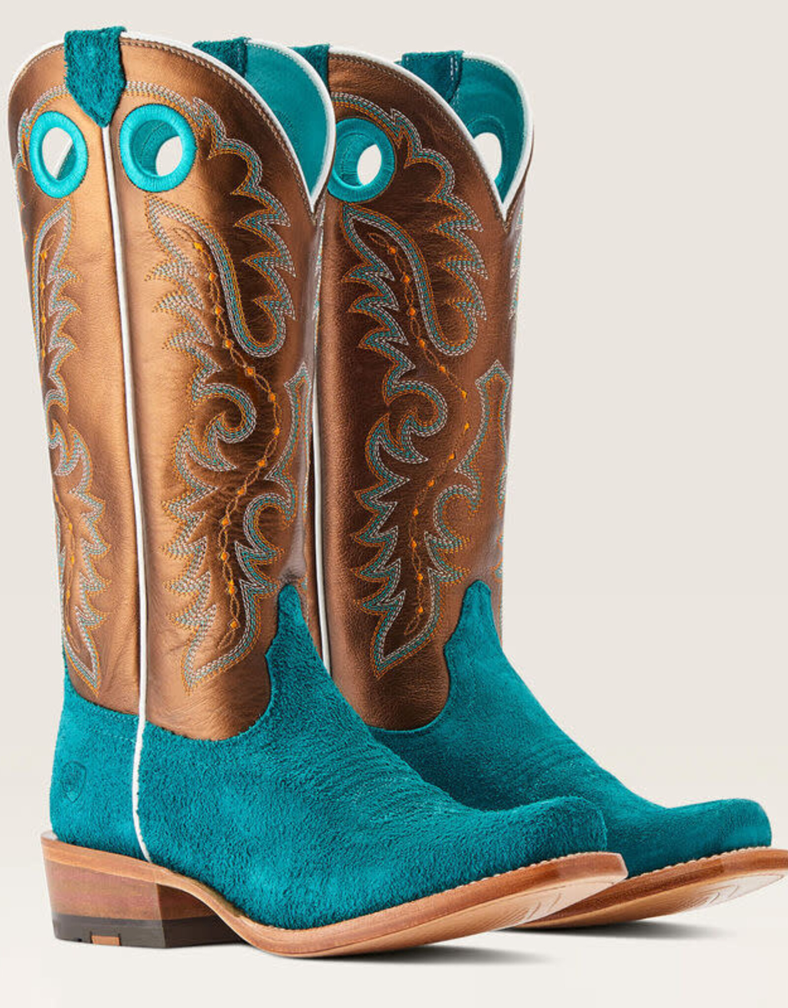 Ariat Womens  Ariat Futurity Boon Turquoise Roughout Western Cowboy Boot