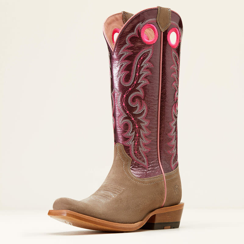 Bottes Western Ariat Futurity Boon Pour Femme - Taille 7 - Marron Cognac Et Citron Vert - Neuves