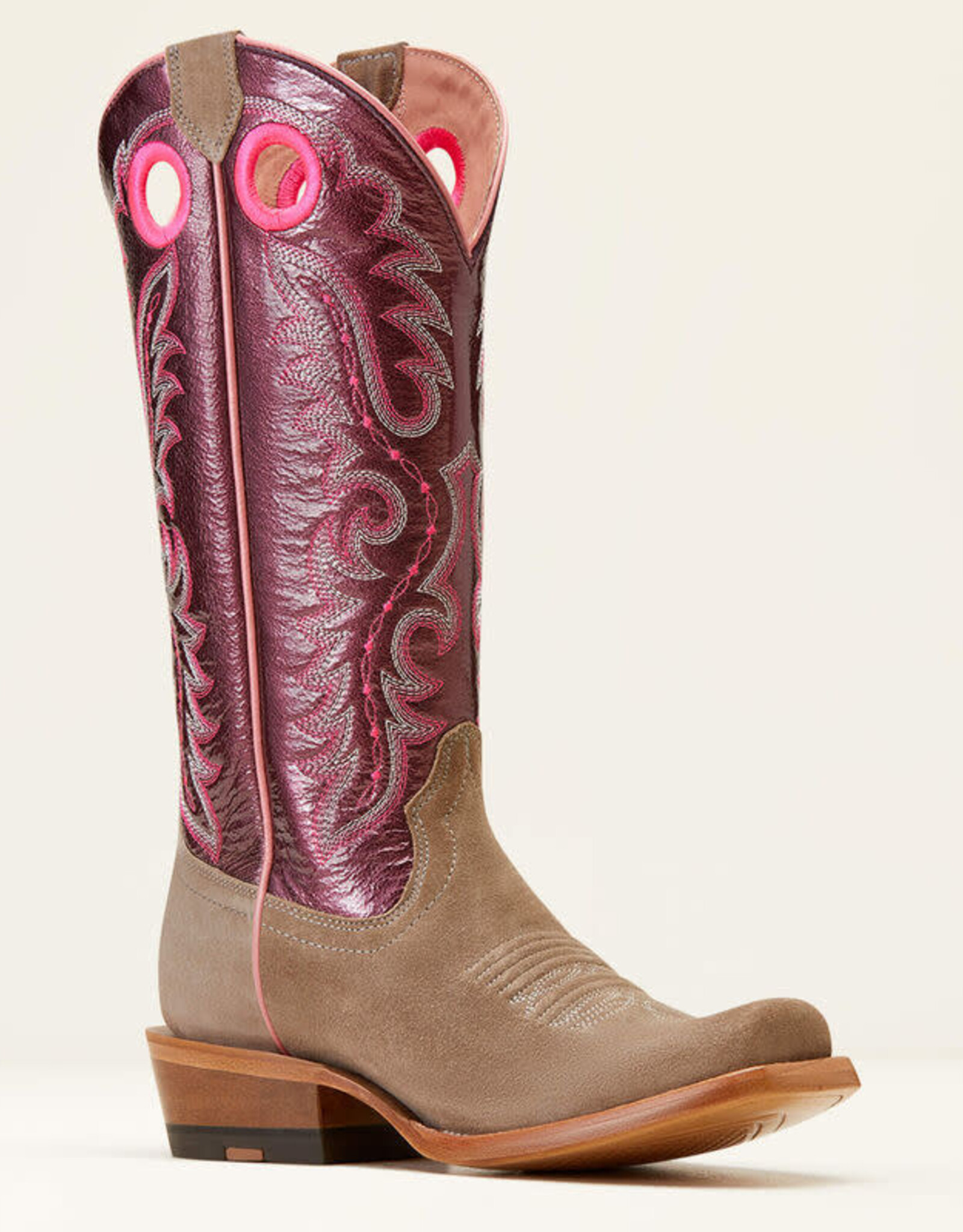 Ariat Womens  Ariat Futurity Boon Smokey Roughout Western Cowboy Boot