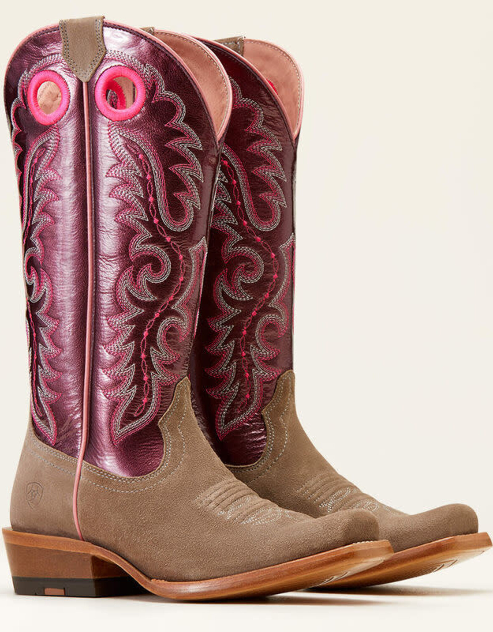 Ariat Womens  Ariat Futurity Boon Smokey Roughout Western Cowboy Boot