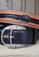 Justin Belt Justin Black Brown Fenced In Western Belt