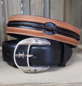 Justin Belt Justin Black Brown Fenced In Western Belt