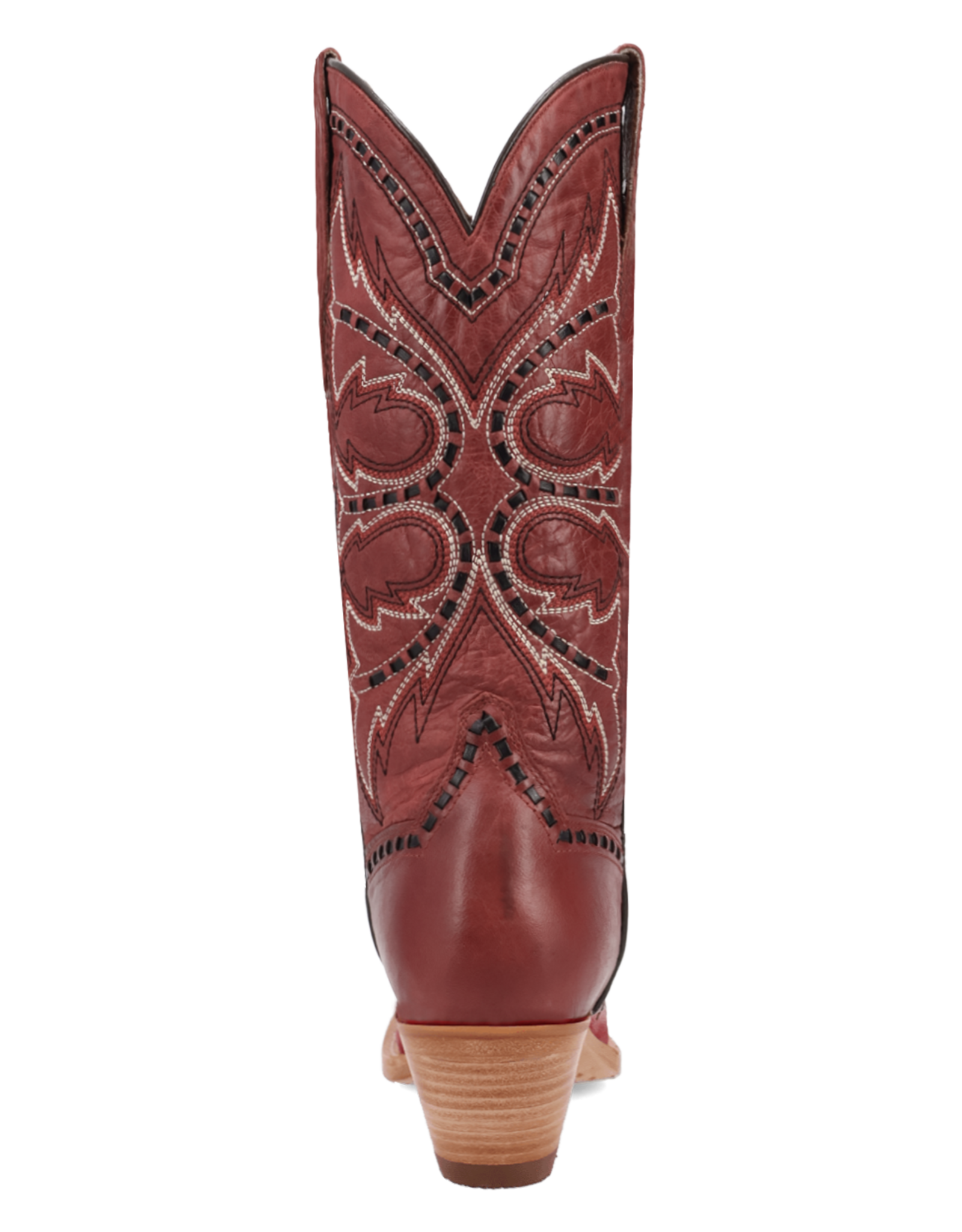 Womens Dan Post Red Buck Stitched Mesa Snip Toe Western Cowboy Boot