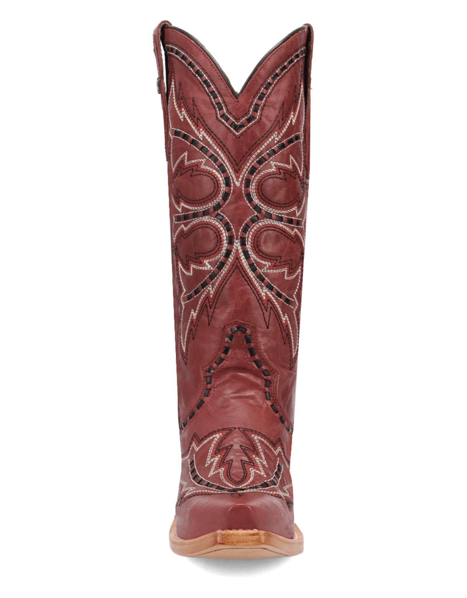 Womens Dan Post Red Buck Stitched Mesa Snip Toe Western Cowboy Boot