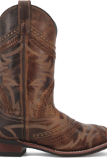 Womens Laredo Distressed Laces and Studded Square Toe Western Cowboy Boot
