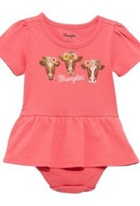 Wrangler Infant Toddler Cowhead Onesie Dress