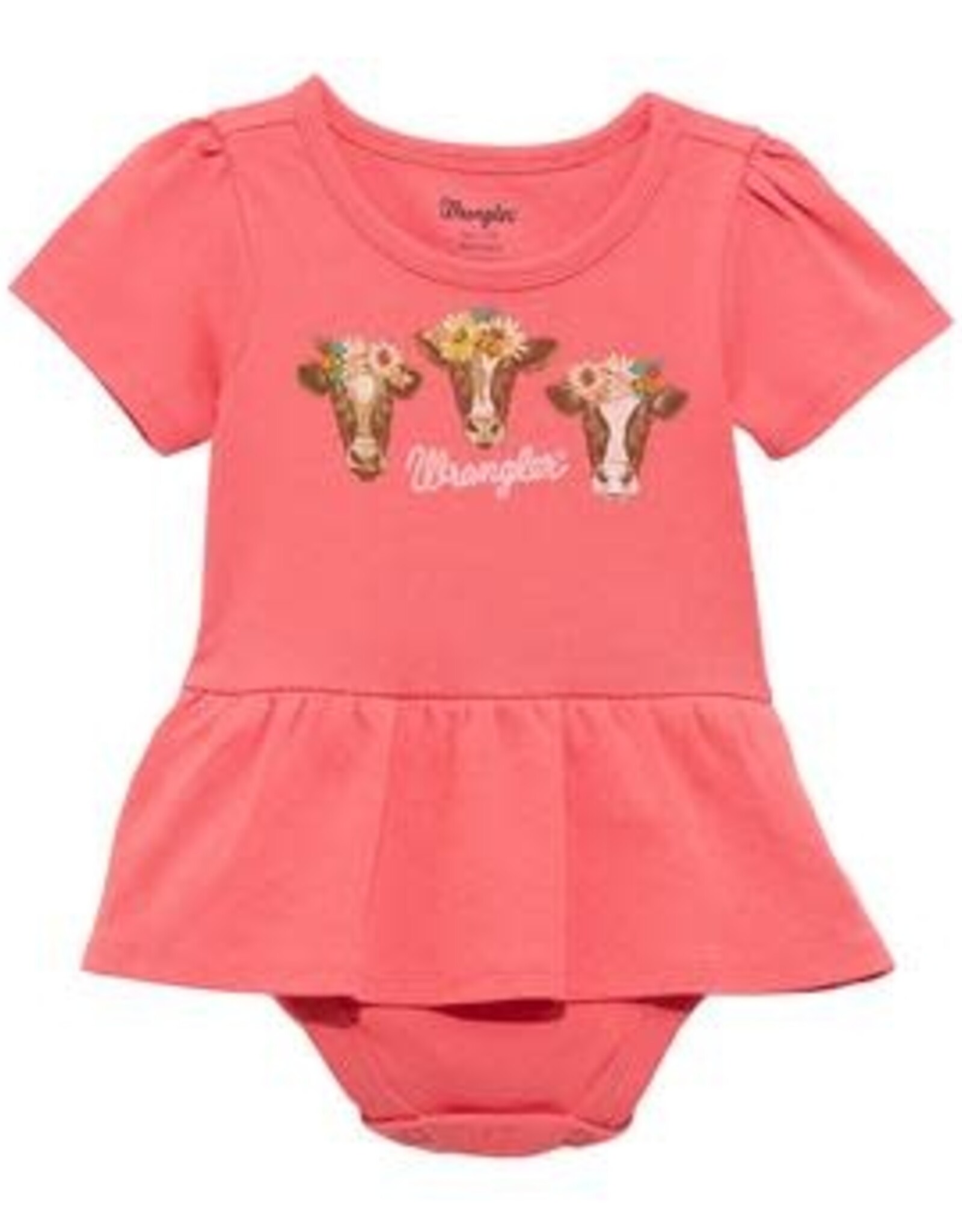Wrangler Infant Toddler Cowhead Onesie Dress