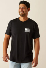 Ariat Ariat Mens Black Freedom Stripe Short Sleeve T Shirt
