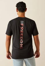 Ariat Ariat Mens Black Freedom Stripe Short Sleeve T Shirt