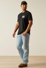 Ariat Ariat Mens Black Freedom Stripe Short Sleeve T Shirt
