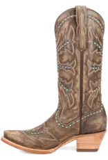Womens Dan Post Honey Mesa Turquoise Buck Stitched Snip Toe Western Cowboy Boot