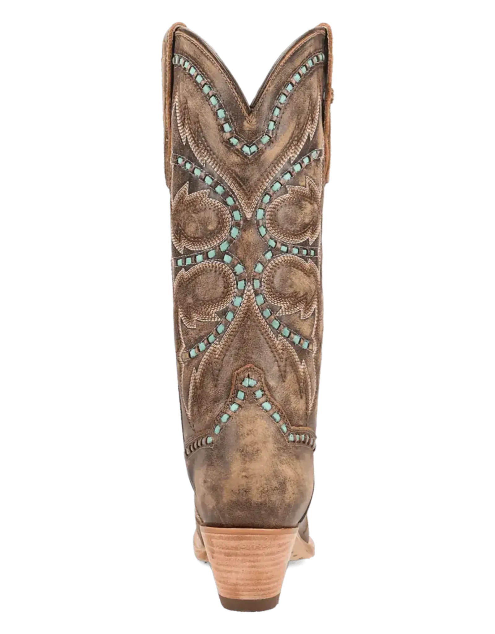 Womens Dan Post Honey Mesa Turquoise Buck Stitched Snip Toe Western Cowboy Boot