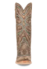 Womens Dan Post Honey Mesa Turquoise Buck Stitched Snip Toe Western Cowboy Boot