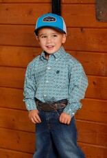 Cinch Boys Infant Cinch Long Sleeve Blue Geo Print Western Button Shirt