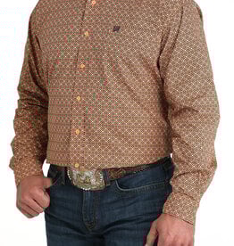 Cinch Mens Cinch Coral Print Long Sleeve Western Button Arena Shirt