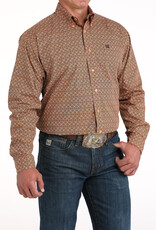 Cinch Mens Cinch Coral Print Long Sleeve Western Button Arena Shirt