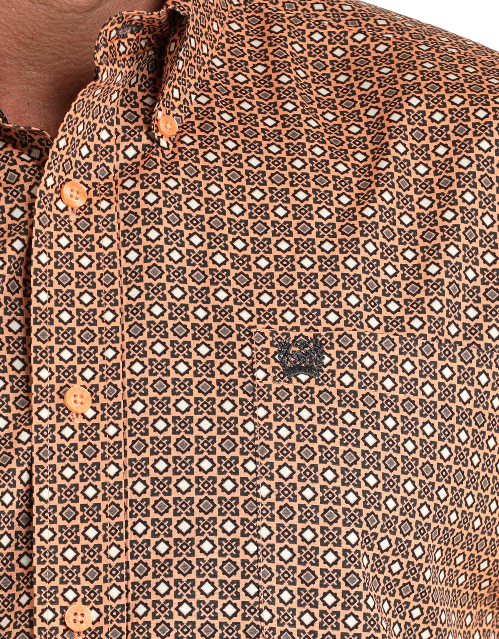 Cinch Mens Cinch Coral Print Long Sleeve Western Button Arena Shirt