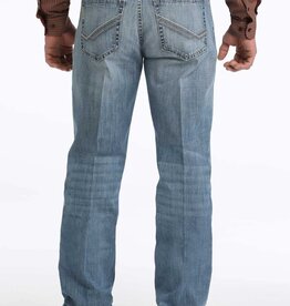 Cinch Mens Cinch Relax Fit Boot Cut Grant Light Stone Wash Western Denim Jean
