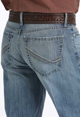 Cinch Mens Cinch Relax Fit Boot Cut Grant Light Stone Wash Western Denim Jean