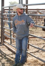 Cinch Mens Cinch Heather Grey Embroidered Logo Pullover Hoodie