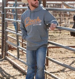 Cinch Mens Cinch Heather Grey Embroidered Logo Pullover Hoodie