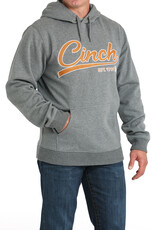 Cinch Mens Cinch Heather Grey Embroidered Logo Pullover Hoodie