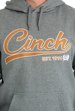 Cinch Mens Cinch Heather Grey Embroidered Logo Pullover Hoodie