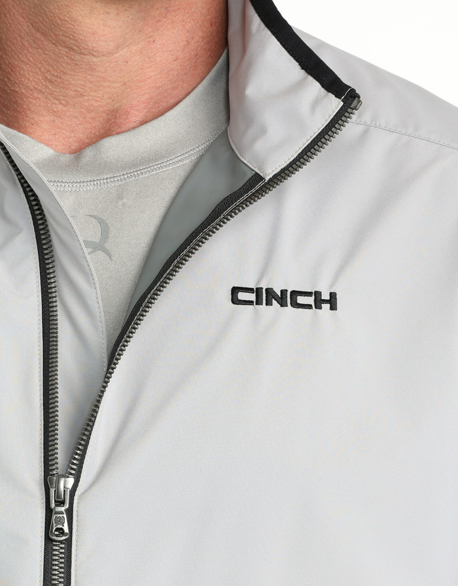 Cinch Mens Cinch Light Weight Grey Full Zipper Golf Jacket