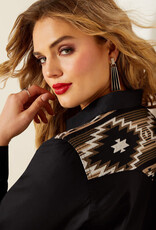 Ariat Womens Ariat Black Embroidered Yoke Long Sleeve Button Western Shirt ~ Plus Sizes